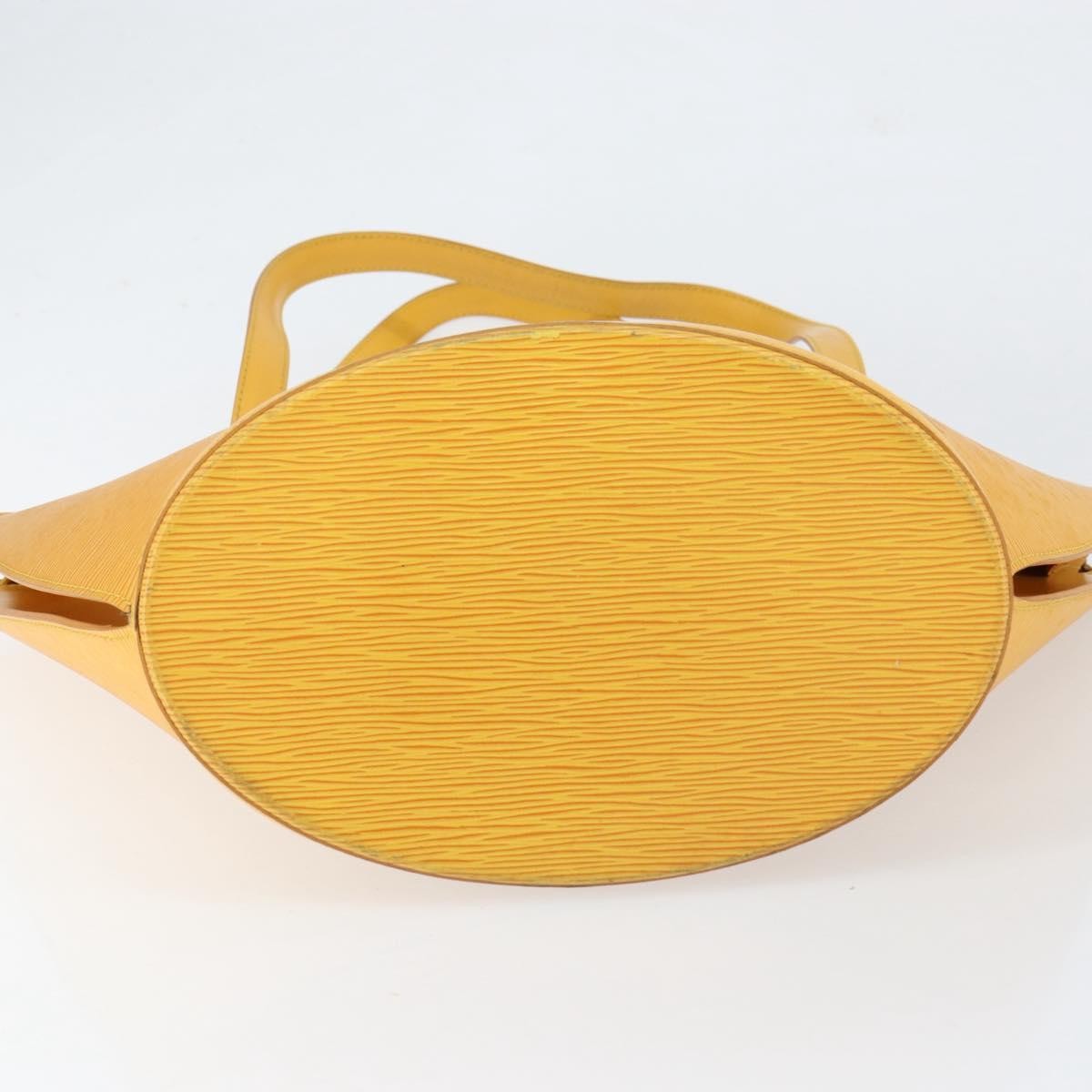 Louis Vuitton Saint Jacques Handbag Epi Leather Yellow Leather Handbag