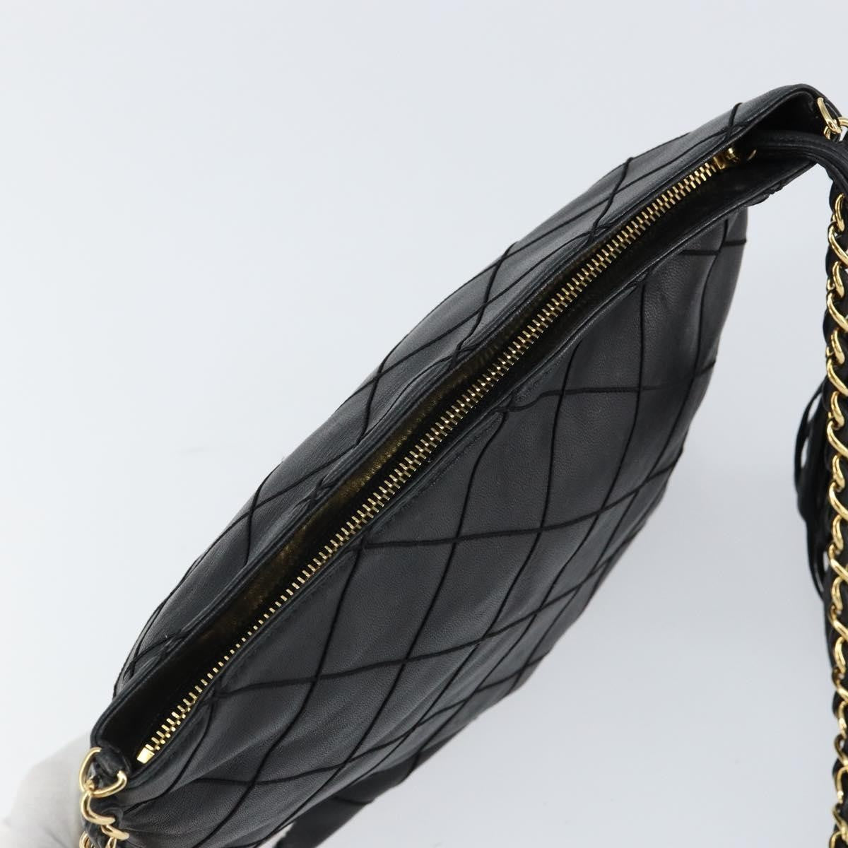 Chanel Vintage Shoulder Bag Leather Black Leather Shoulder Bag Bag