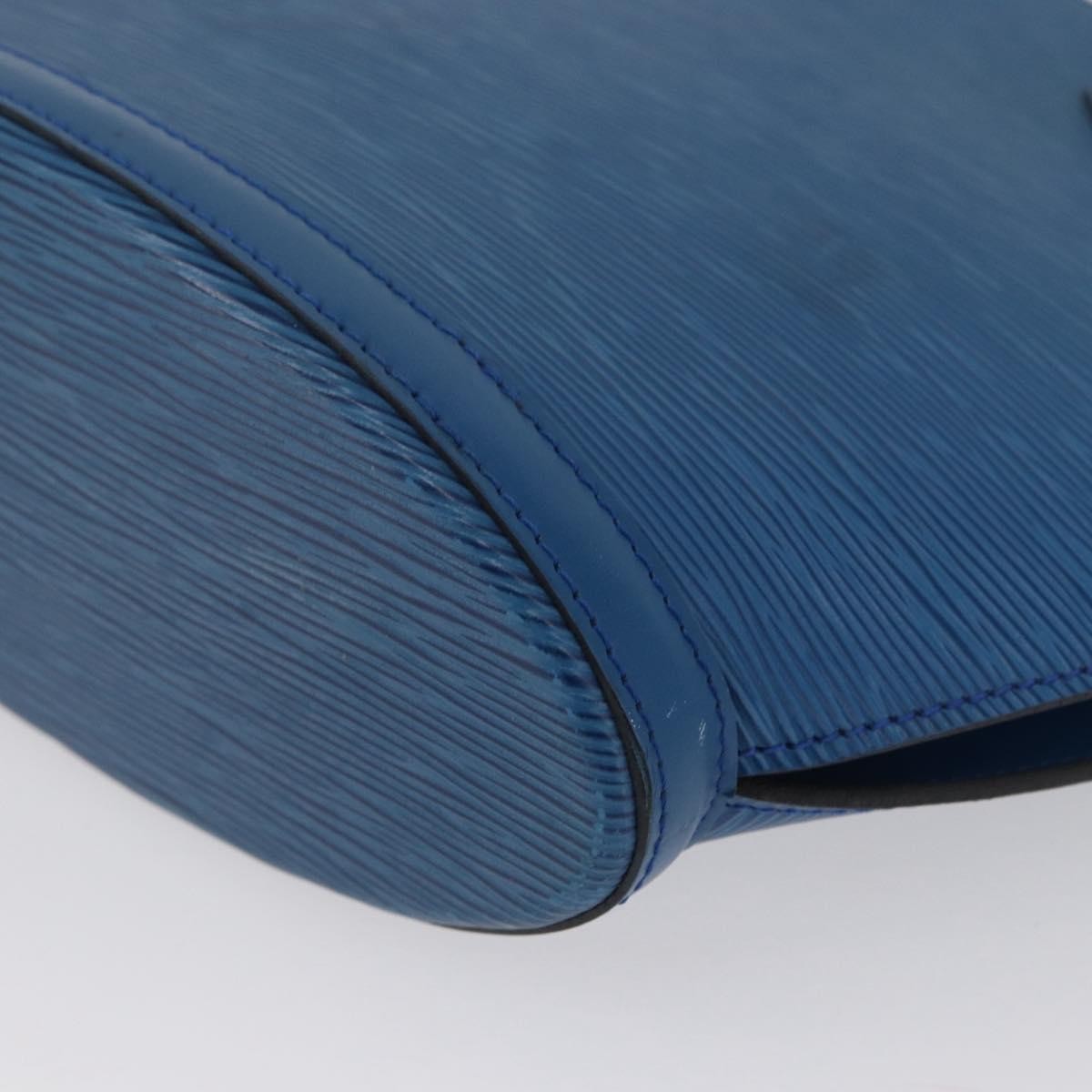 Louis Vuitton Saint Jacques Handbag Epi Leather Blue Leather Handbag
