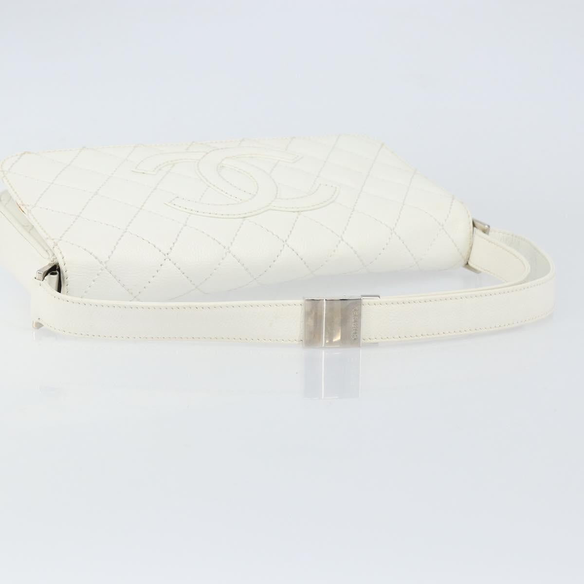 Chanel Vintage Timeless Cc Adjustable Shoulder Bag Quilted Calfskin White Leather Shoulder Bag Bag