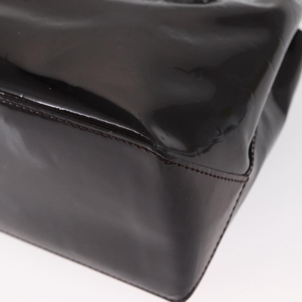 Louis Vuitton Wilshire Handbag Monogram Vernis Purple Patent_Leather Tote Bag