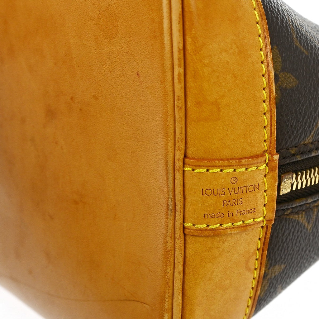 Louis Vuitton Alma Handbag Monogram Canvas Brown Canvas Handbag