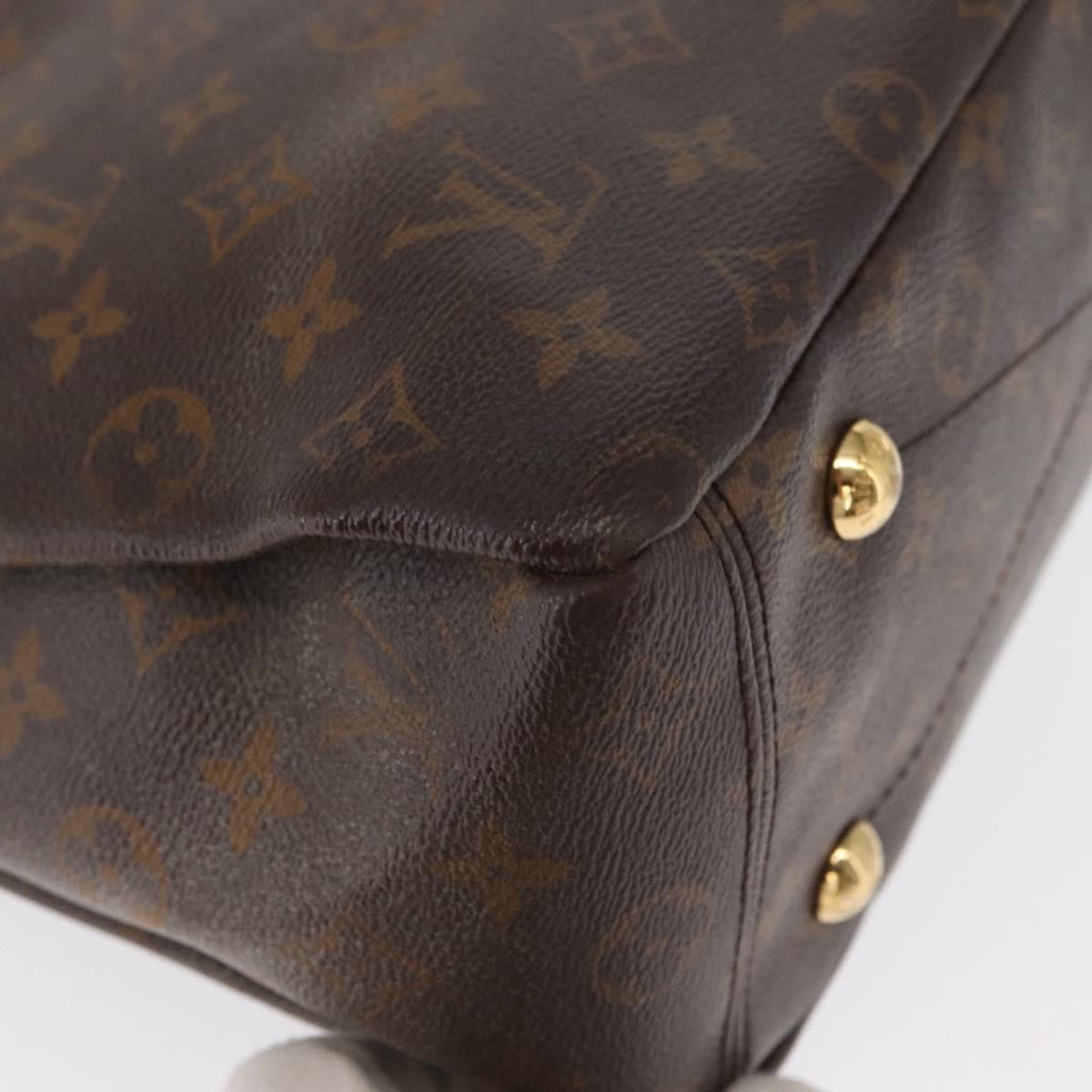 Louis Vuitton Pallas Tote Monogram Canvas With Leather Brown Canvas Tote Bag