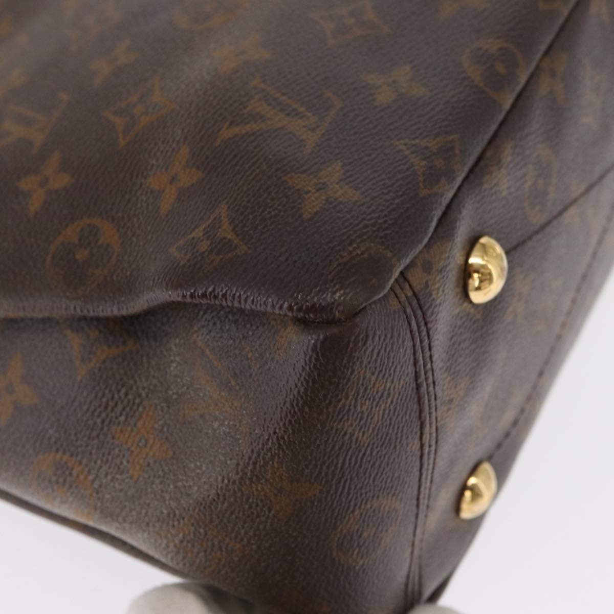 Louis Vuitton Pallas Tote Monogram Canvas With Leather Brown Canvas Tote Bag