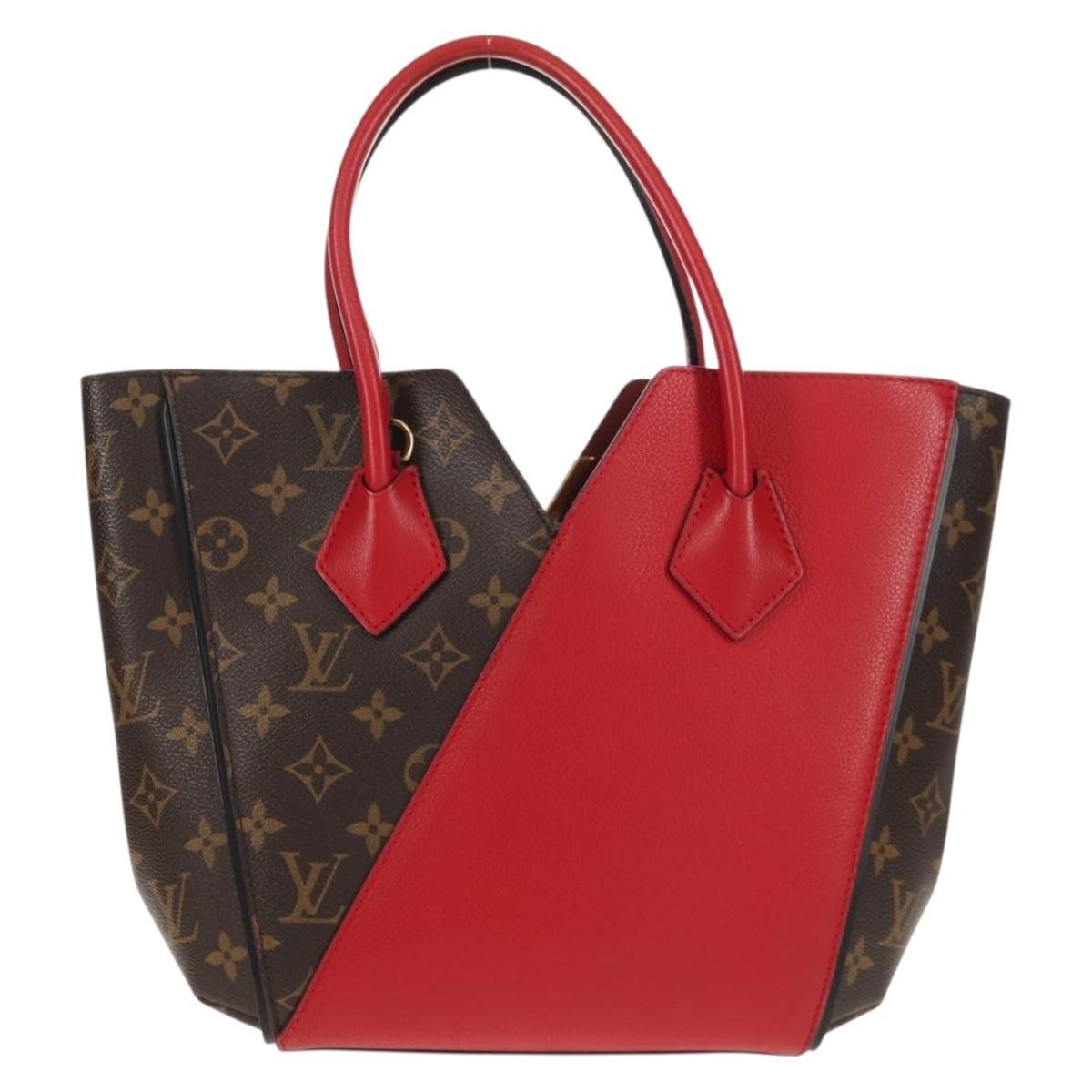 Louis Vuitton Kimono Handbag Monogram Canvas And Leather Red Canvas Handbag