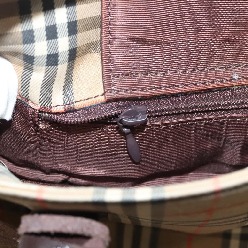Burberry Nova Check Tote Canvas And Leather Beige Canvas Tote Bag