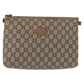 Gucci Gg Plus Supreme Pouch Canvas Beige Canvas Clutche & Pouche Bag (Pre-Owned)