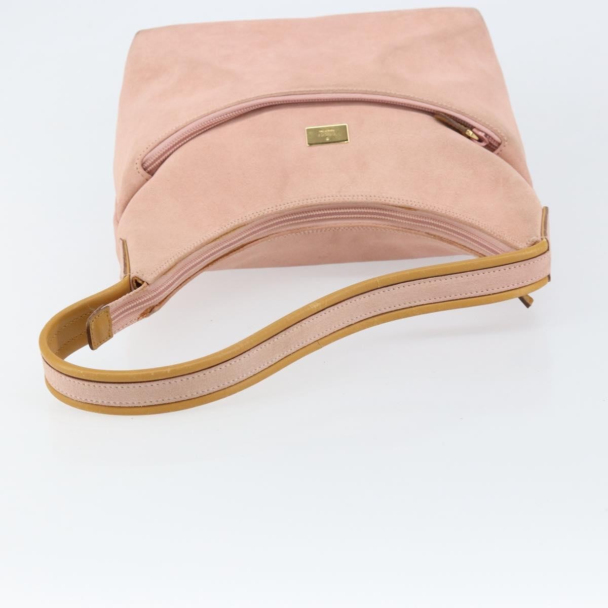 Gucci Vintage Handbag Suede Pink Suede Handbag (Pre-Owned)