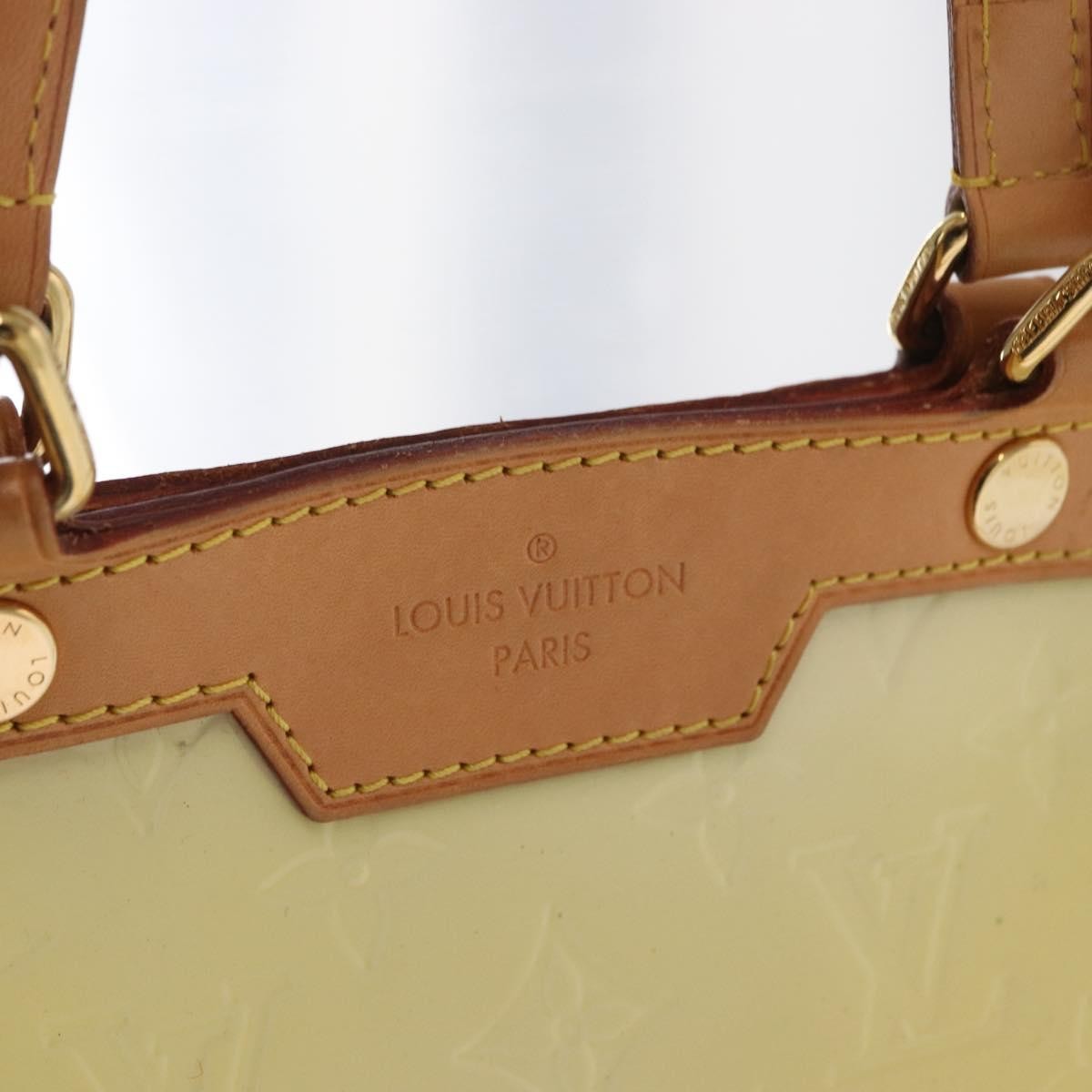 Louis Vuitton Brea Handbag Monogram Vernis Beige Patent_Leather Handbag