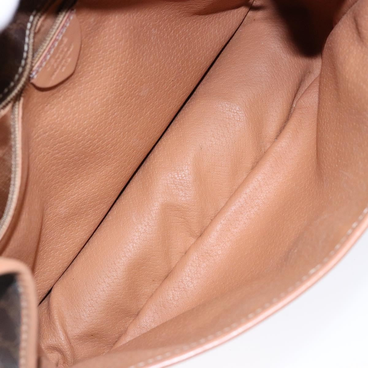 Celine Vintage Macadam Shoulder Bag Canvas Brown Canvas Bag