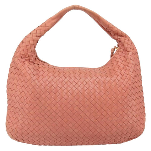 Bottega Veneta Veneta Hobo Intrecciato Nappa Pink Leather Handbag