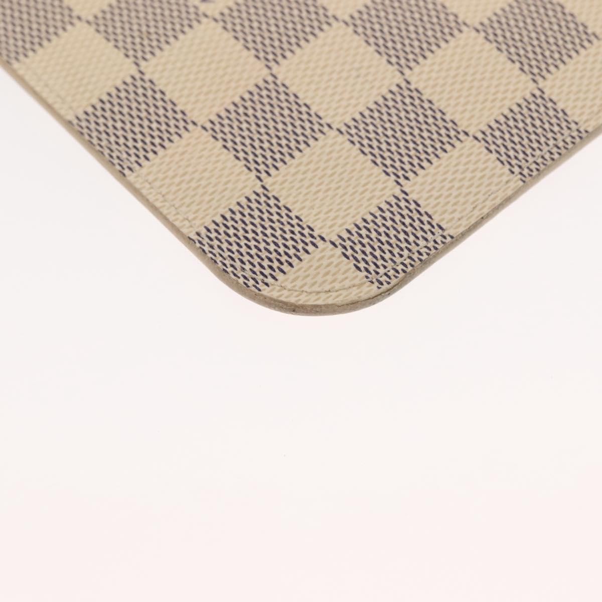 Louis Vuitton Neverfull Pochette Damier White Canvas Clutche & Pouche Bag