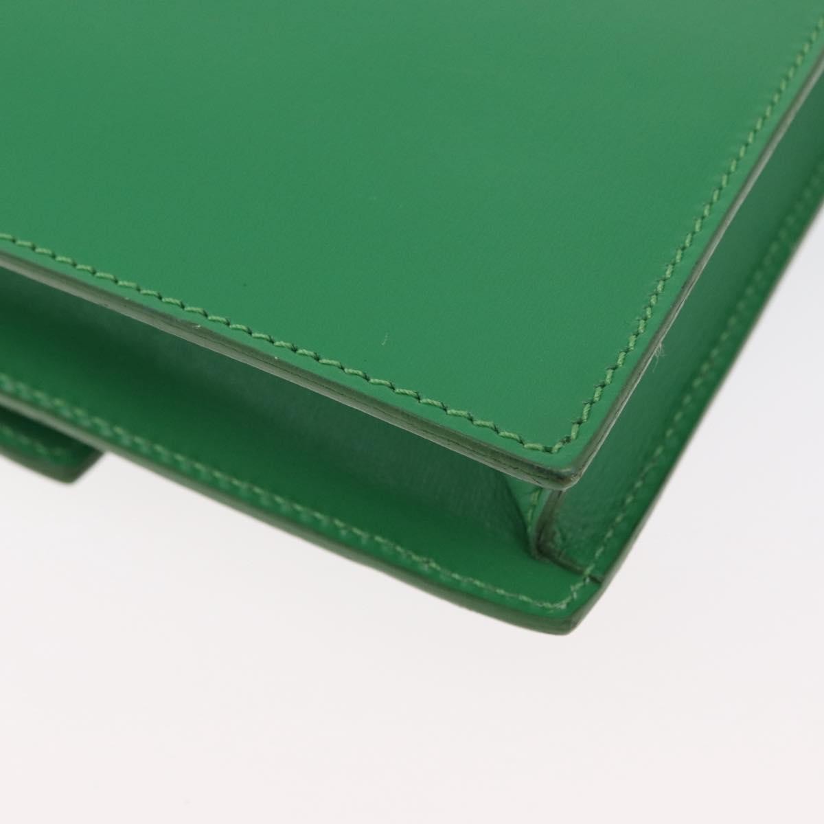 Celine Circle Logo Shoulder Bag Leather Green Leather Shoulder Bag Bag
