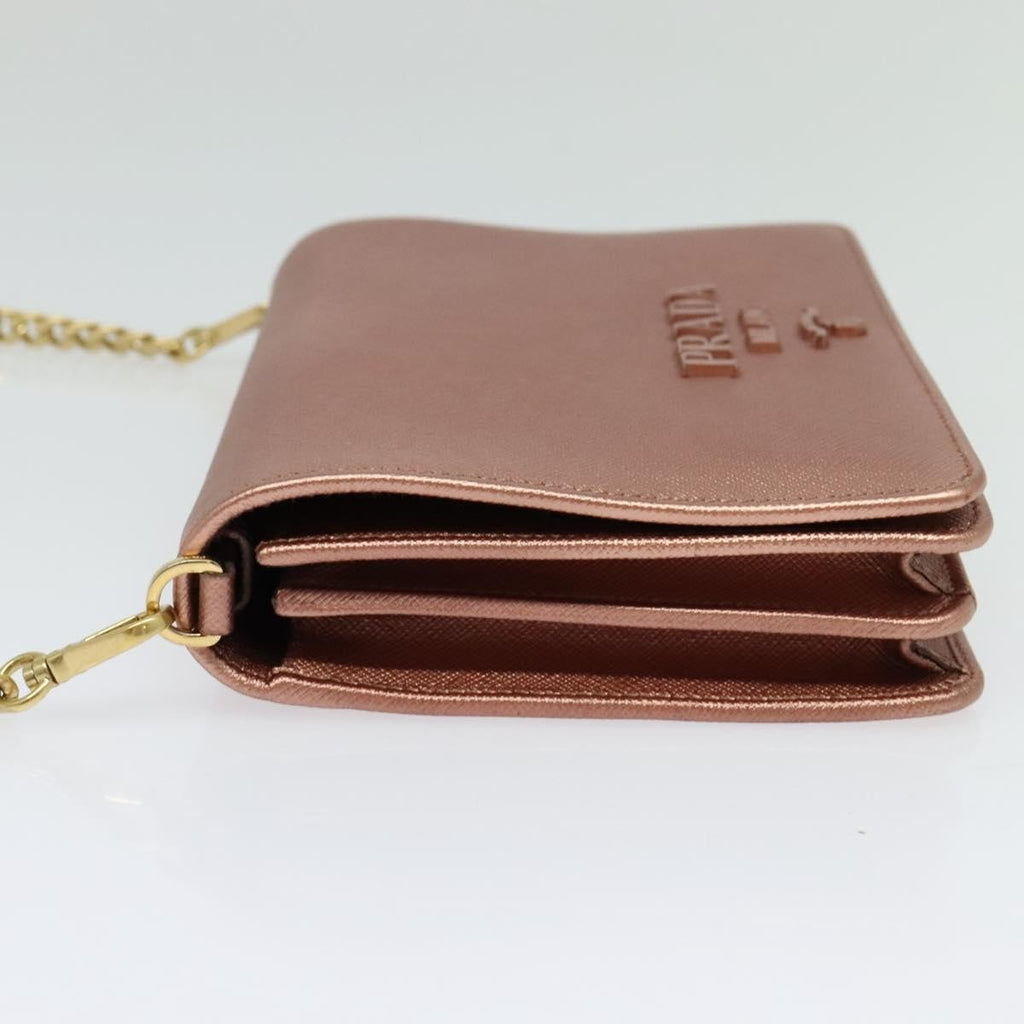 Prada Monochrome Chain Flap Bag Saffiano Leather Pink Leather Shoulder Bag Bag