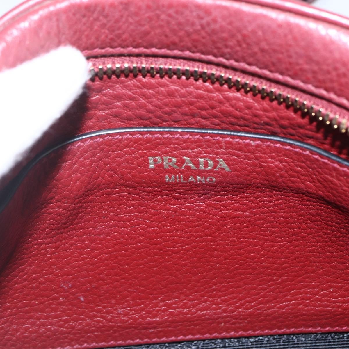 Prada Dual Strap Crossbody Bag Vitello Daino Burgundy Leather Shoulder Bag Bag