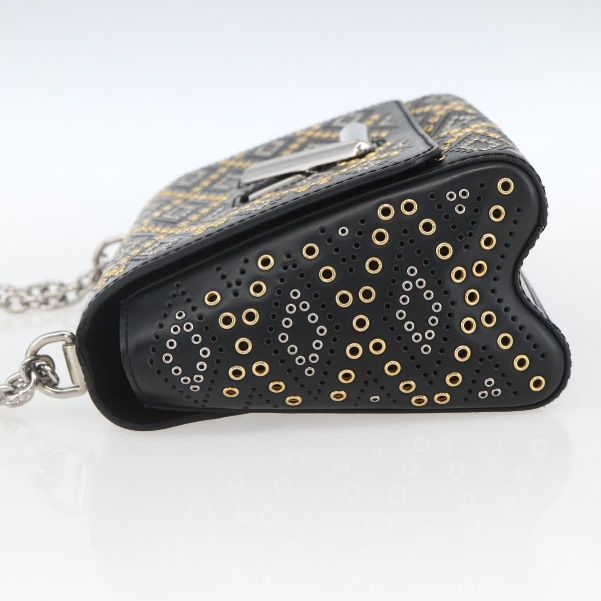 Louis Vuitton Twist Handbag Limited Edition Grommet Embellished Leather Black Leather Shoulder Bag