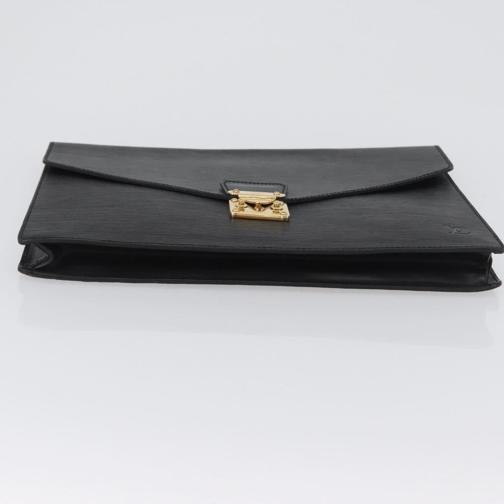 Louis Vuitton Porte-Documents Senateur Bag Epi Leather Black Leather Briefcase Bag
