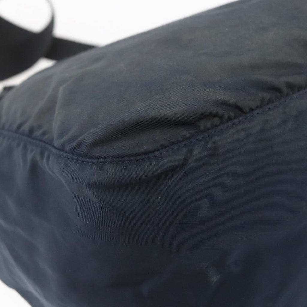 Prada Zip Buckle Messenger Bag Tessuto Navy Nylon Shoulder Bag Bag