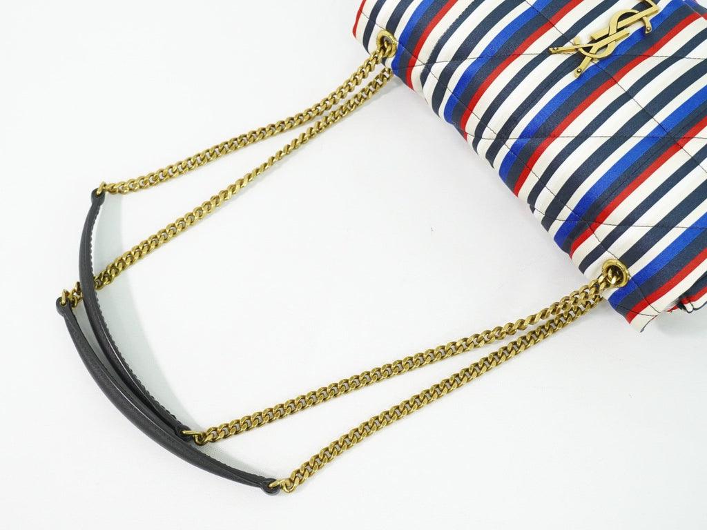 Saint Laurent Jamie Flap Bag Quilted Printed Silk Multicolour Silk Shoulder Bag Bag (Pre-Owned)