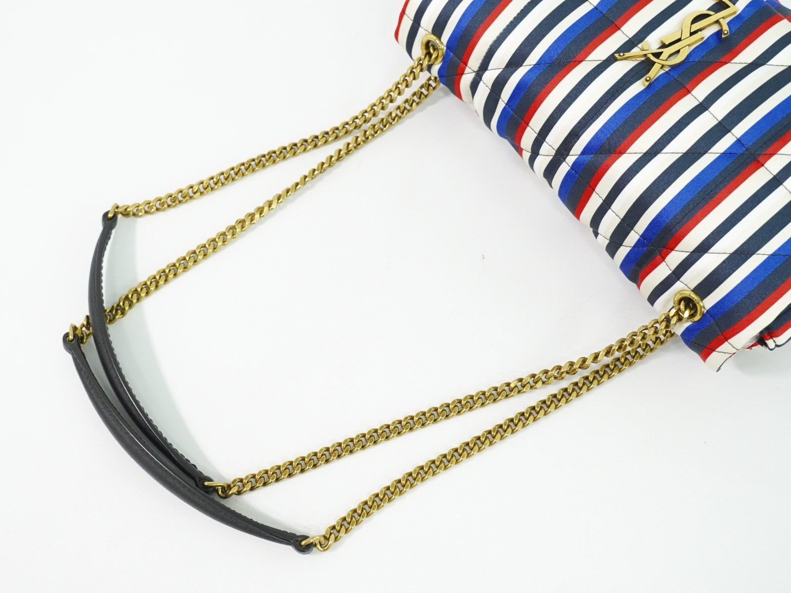 Saint Laurent Jamie Flap Bag Quilted Printed Silk Multicolour Silk Shoulder Bag Bag (Pre-Owned)