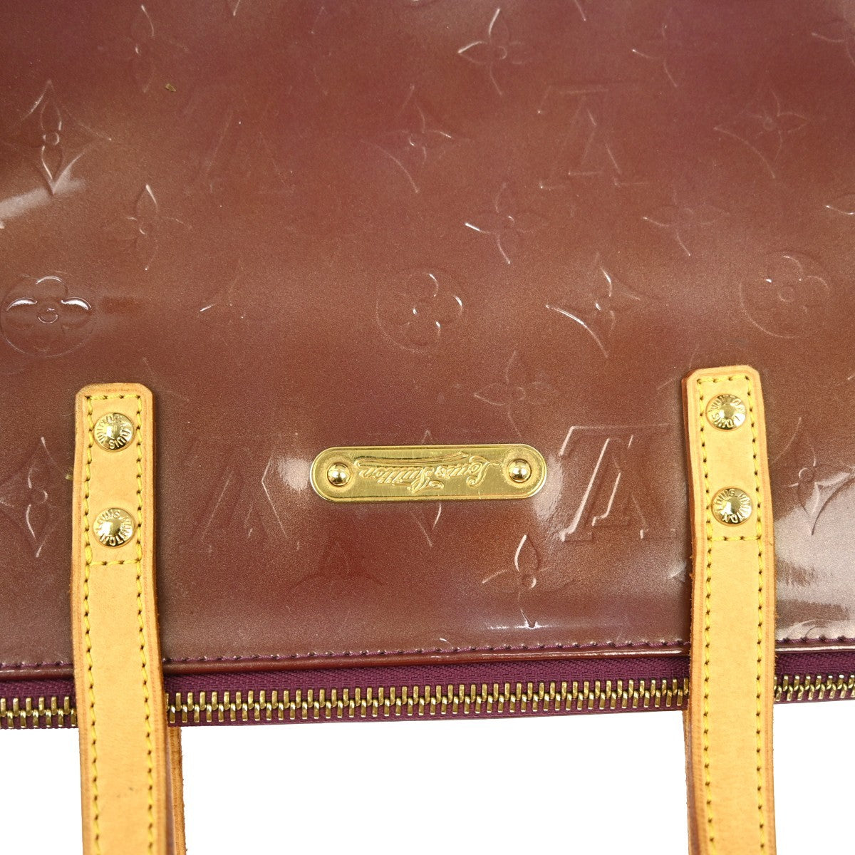 Louis Vuitton Bellevue Handbag Monogram Vernis Purple Patent_Leather Handbag