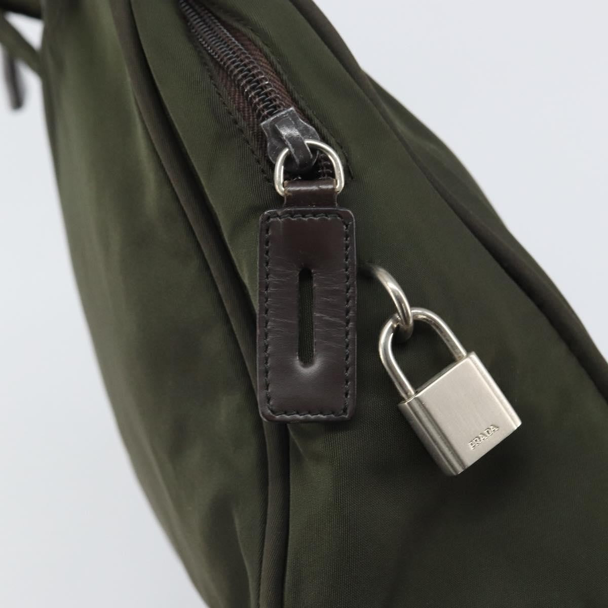 Prada Zip Around Tote Tessuto Khaki Nylon Handbag