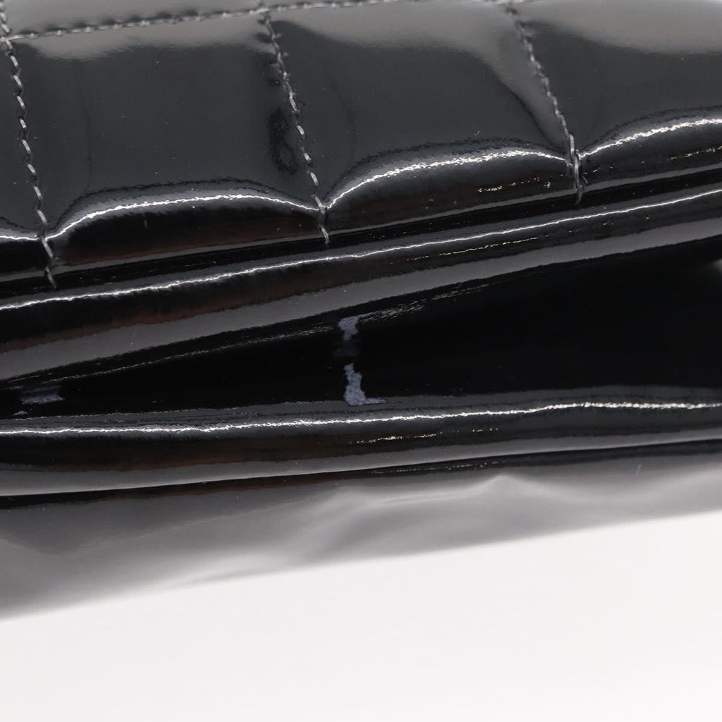 Chanel Keyboard Flap Bag Quilted Patent Black Patent_Leather Shoulder Bag Bag