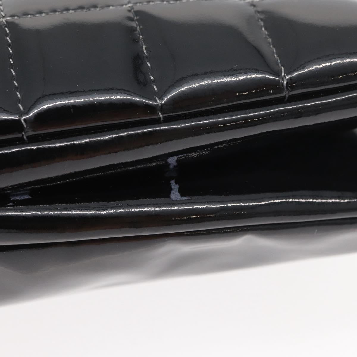 Chanel Keyboard Flap Bag Quilted Patent Black Patent_Leather Shoulder Bag Bag