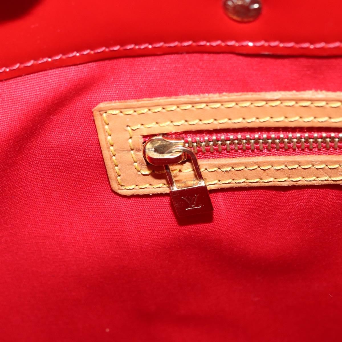 Louis Vuitton Reade Handbag Monogram Vernis Red Patent_Leather Handbag