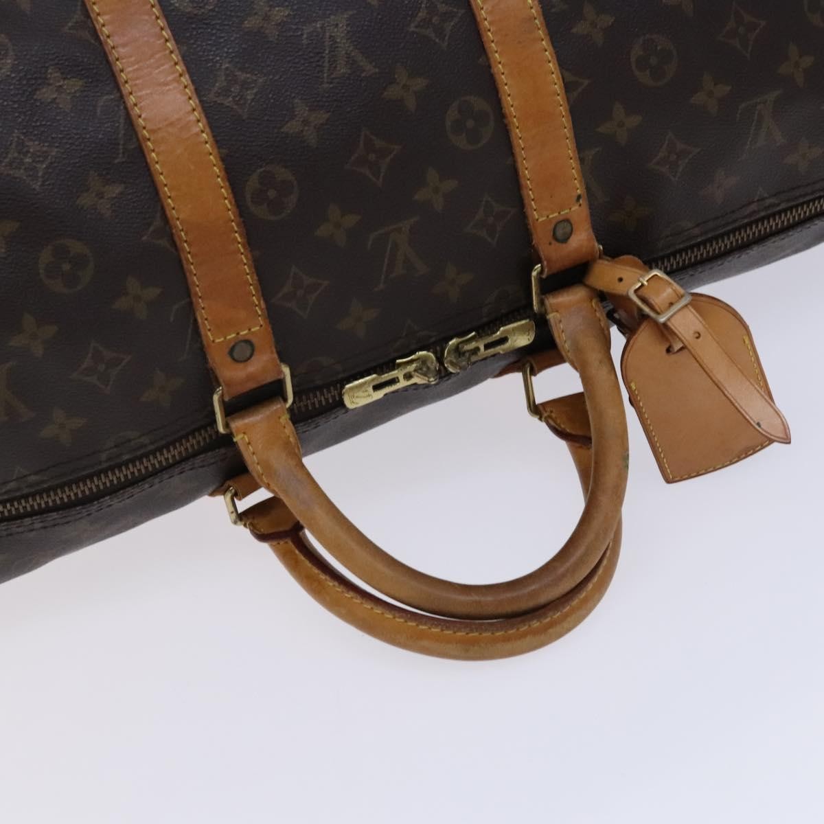 Louis Vuitton Keepall Bag Monogram Canvas Brown Canvas Travel Bag