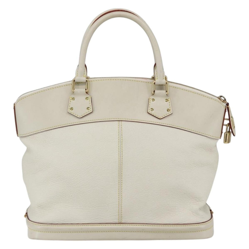 Louis Vuitton Suhali Lockit Handbag Leather White Leather Handbag