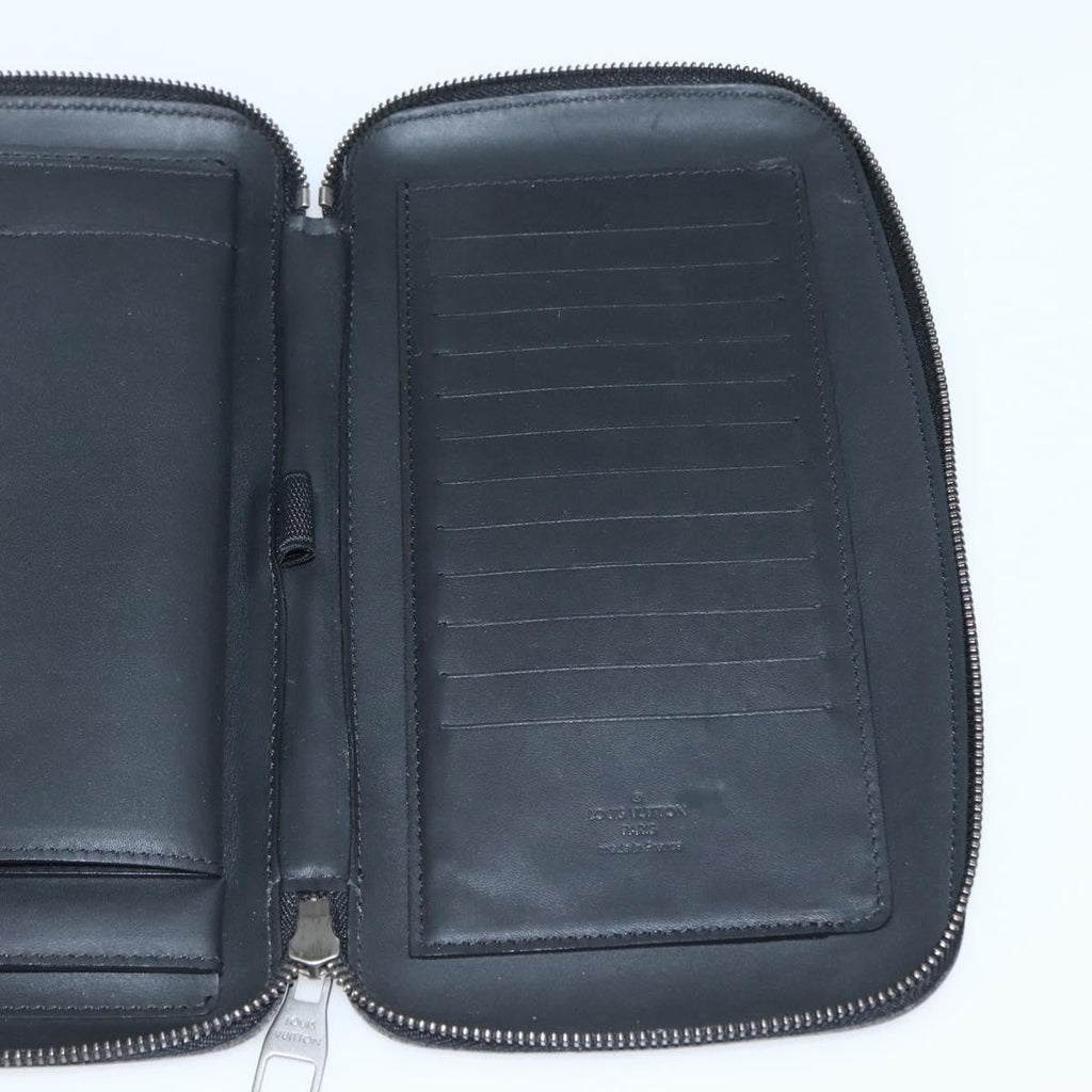 Louis Vuitton Organiser Atholl Leather Black Leather Bag
