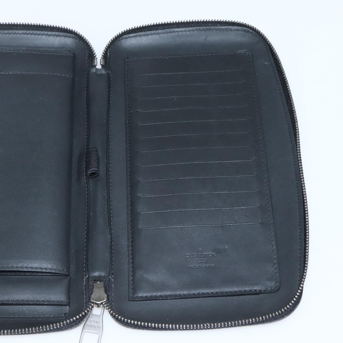 Louis Vuitton Organiser Atholl Leather Black Leather Bag