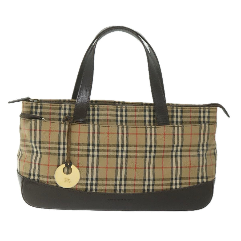 Burberry Nova Check Handbag Nova Check Canvas And Leather Beige Canvas Handbag