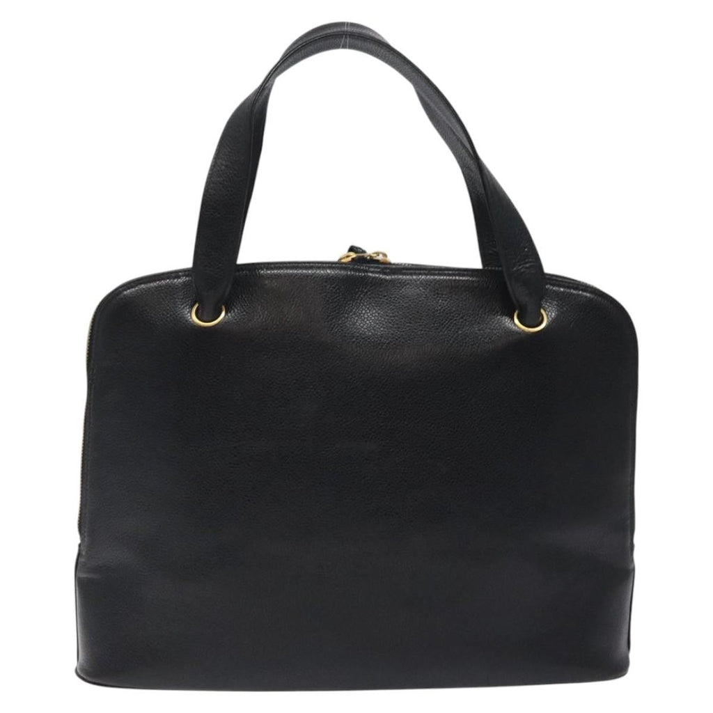 Chanel Vintage Cc Dome Bag Caviar Black Calfskin Handbag