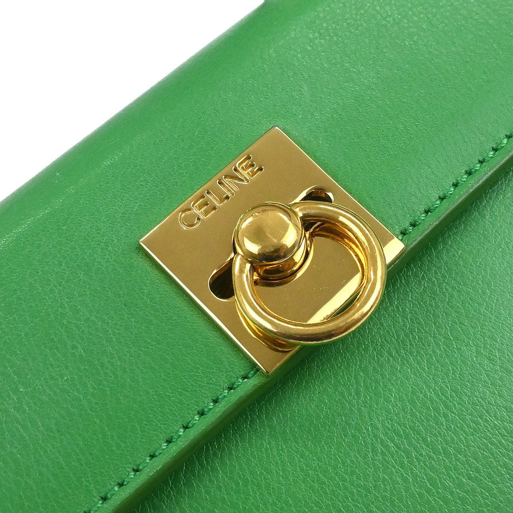 Celine Handbag Leather Green Leather Handbag