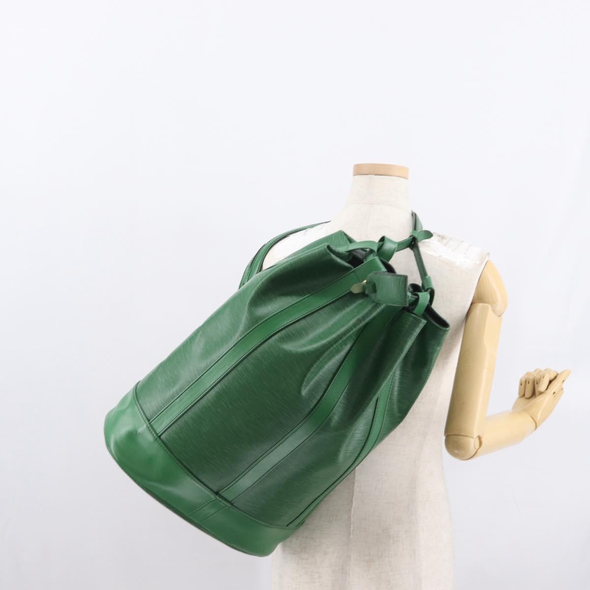 Louis Vuitton Randonnee Backpack Epi Leather Green Leather Shoulder Bag