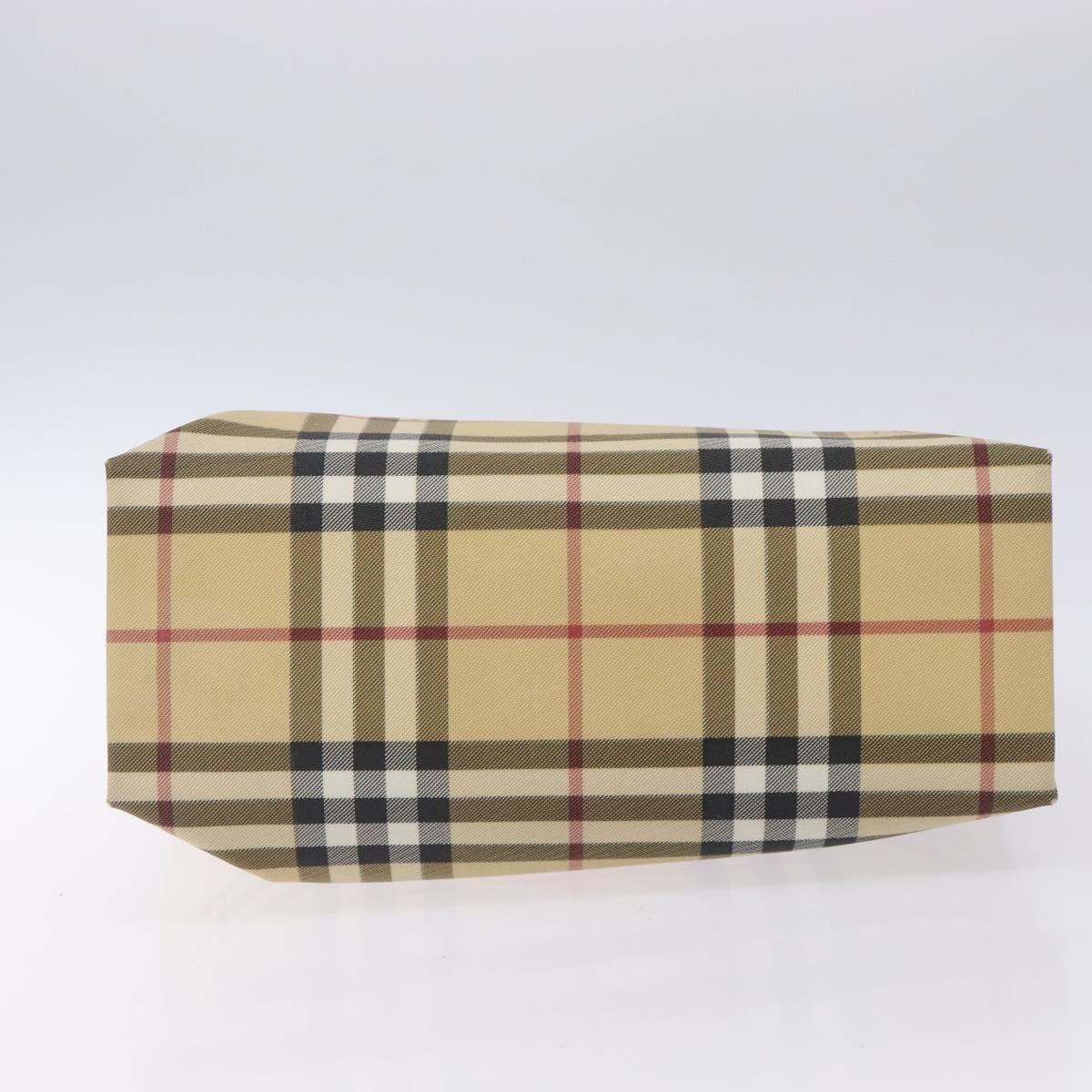 Burberry Nova Check Tote Canvas Check Pattern Beige Canvas Tote Bag