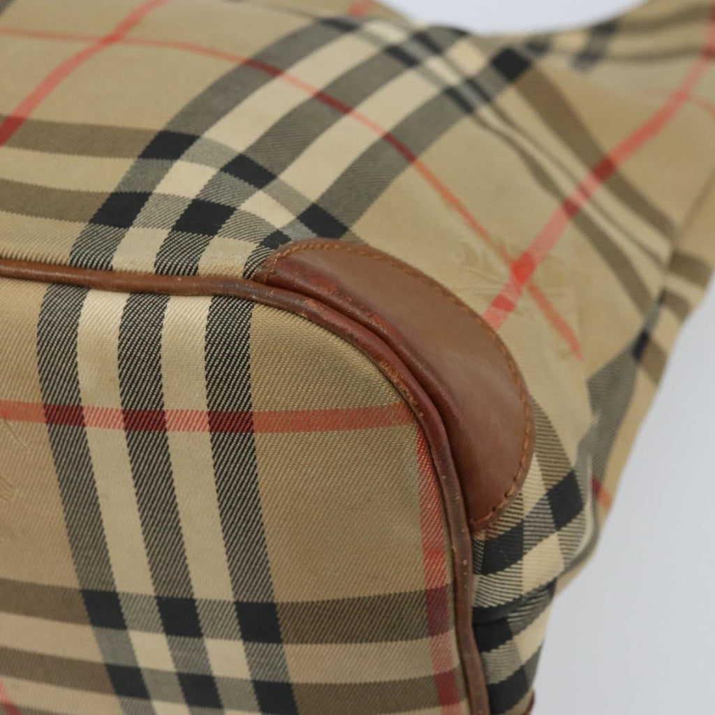 Burberry Nova Check Shoulder Bag Canvas And Leather Beige Canvas Shoulder Bag