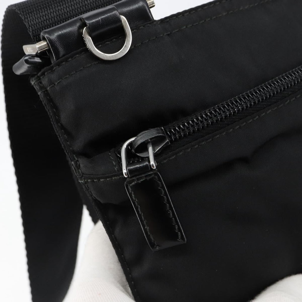 Prada Front Pocket Messenger Bag Tessuto Black Nylon Shoulder Bag Bag