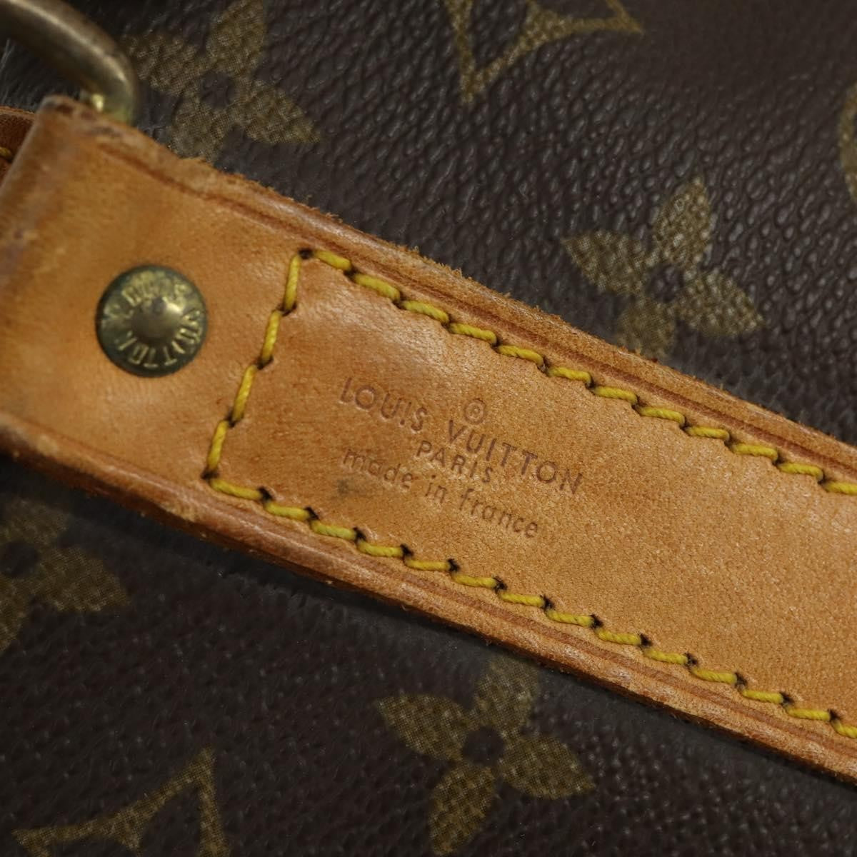Louis Vuitton Keepall Bandouliere Bag Monogram Canvas Brown Canvas Travel Bag
