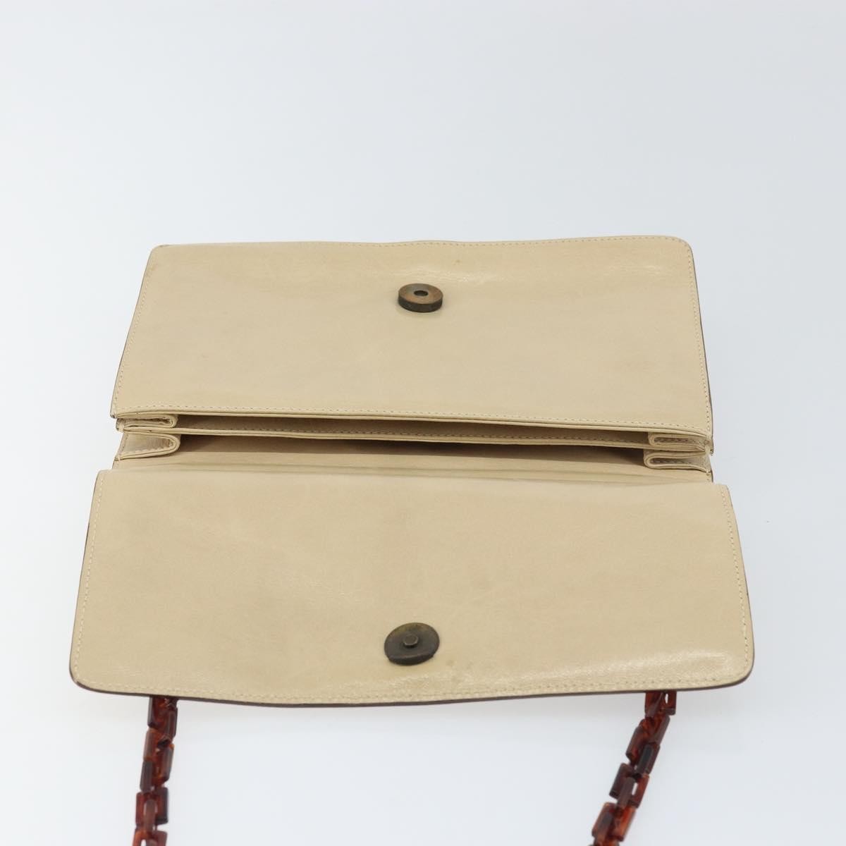 Prada Flap Shoulder Bag Leather Beige Leather Shoulder Bag Bag