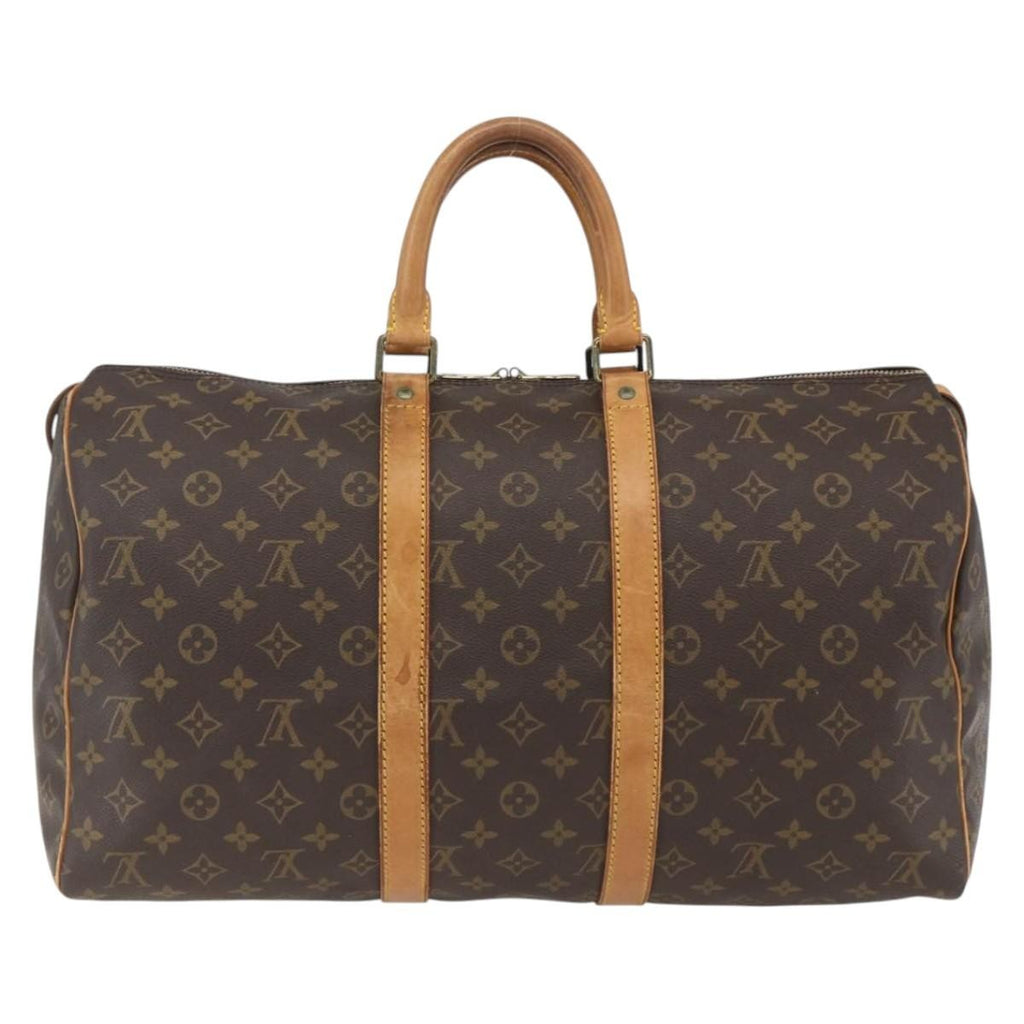 Louis Vuitton Keepall Bag Monogram Canvas Brown Canvas Travel Bag