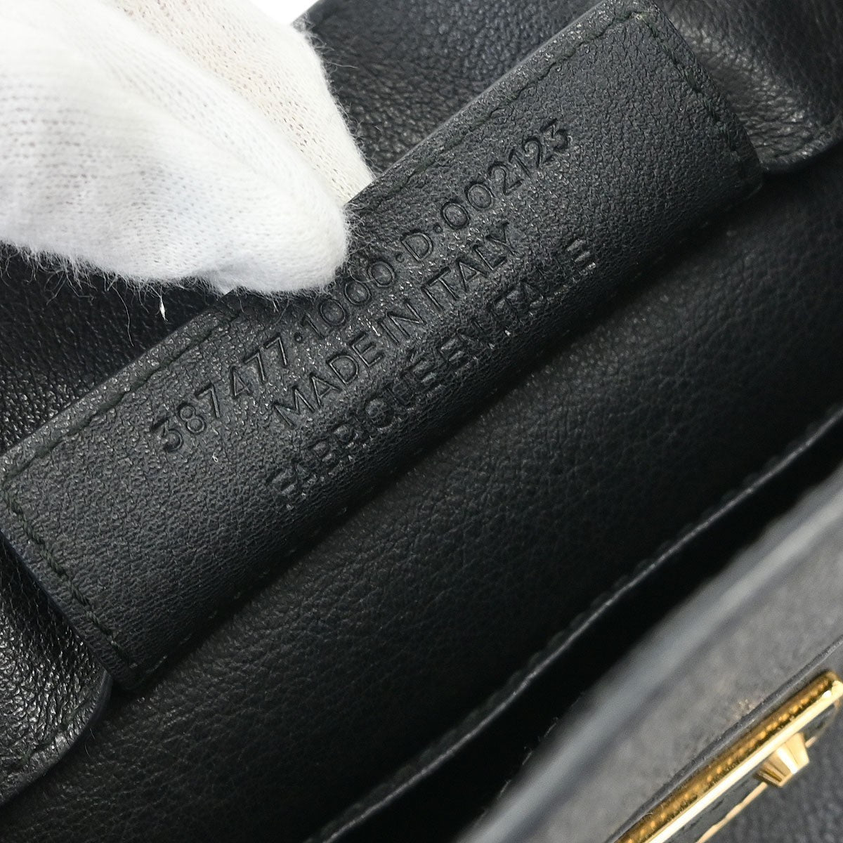 Balenciaga Papier A4 Classic Metallic Edge Bag Leather Black Leather Tote Bag