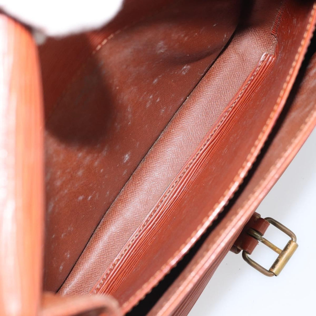 Louis Vuitton Cartouchiere Handbag Epi Leather Brown Leather Shoulder Bag
