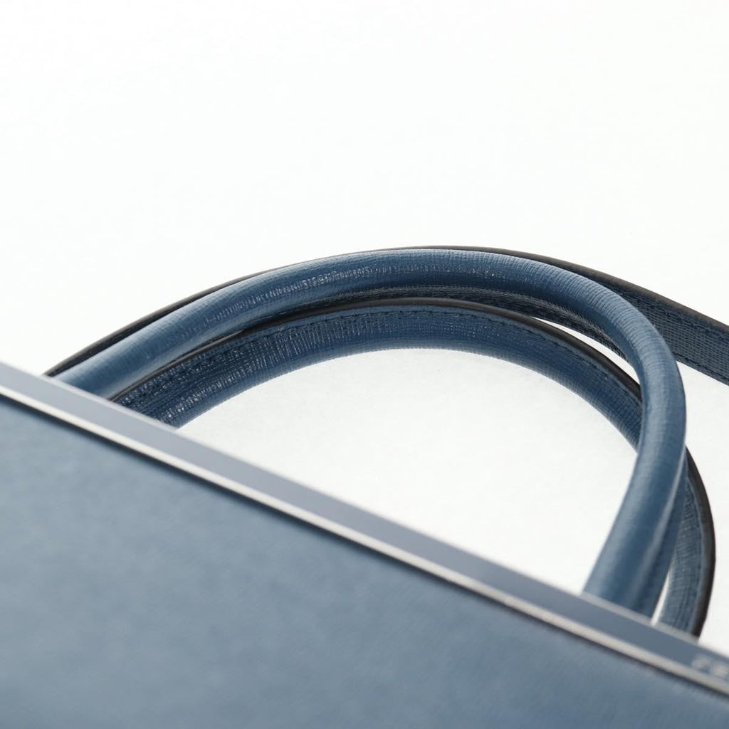 Fendi 2Jours Bag Leather Blue Leather Bag