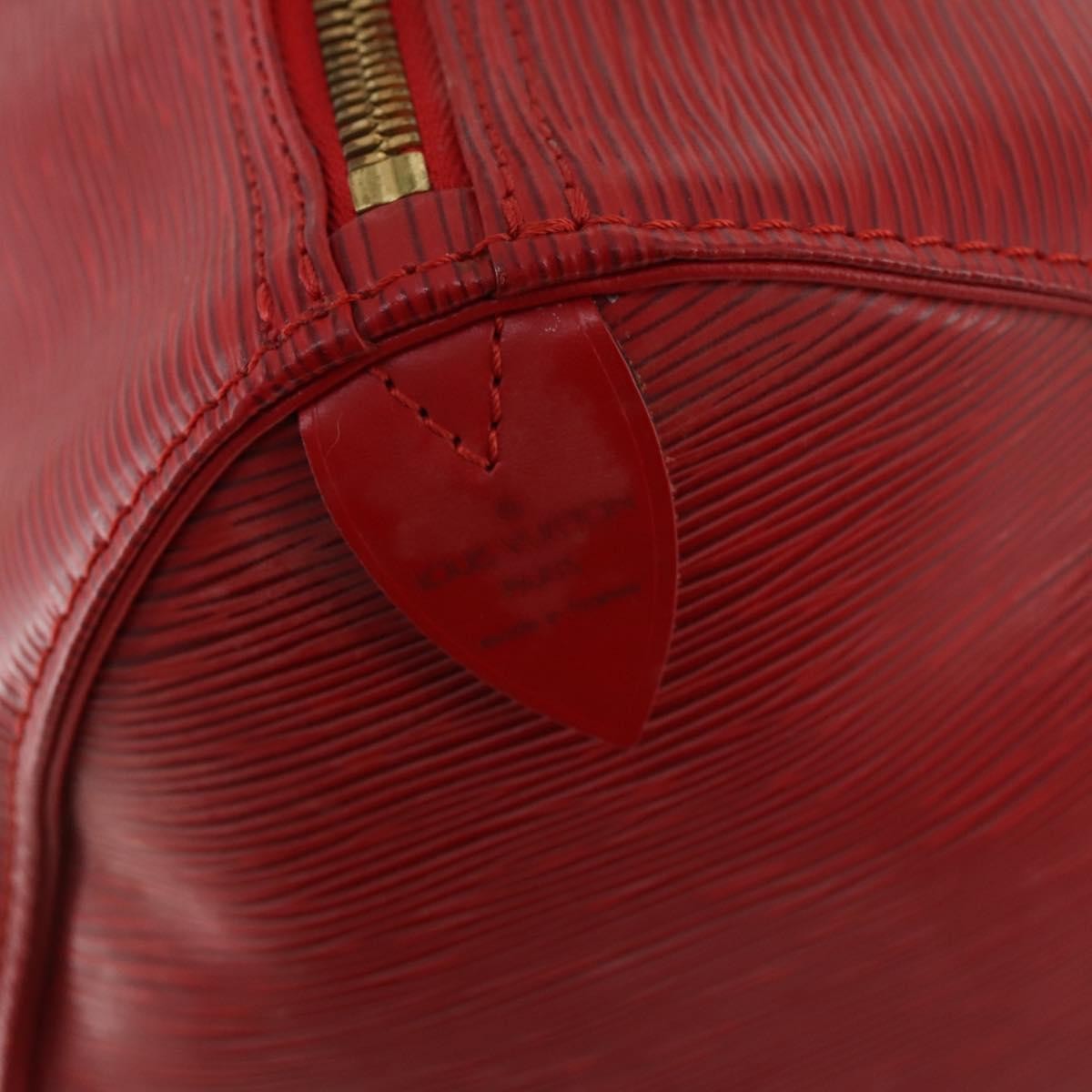 Louis Vuitton Keepall Bag Epi Leather Red Leather Travel Bag