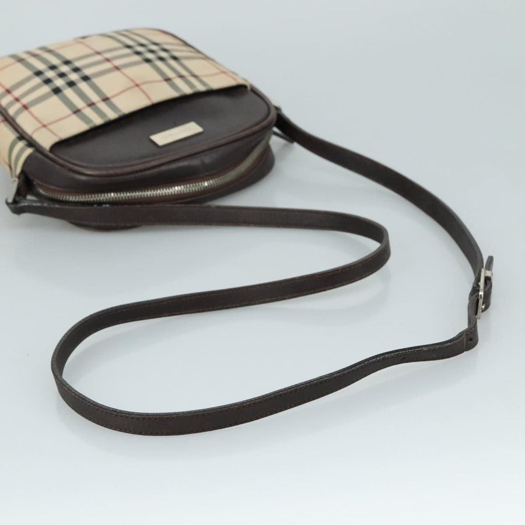 Burberry Nova Check Shoulder Bag Canvas And Leather Beige Canvas Shoulder Bag