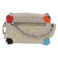 Louis Vuitton Soft Trunk Bag Monogram Taurillon Leather Gray Canvas Shoulder Bag
