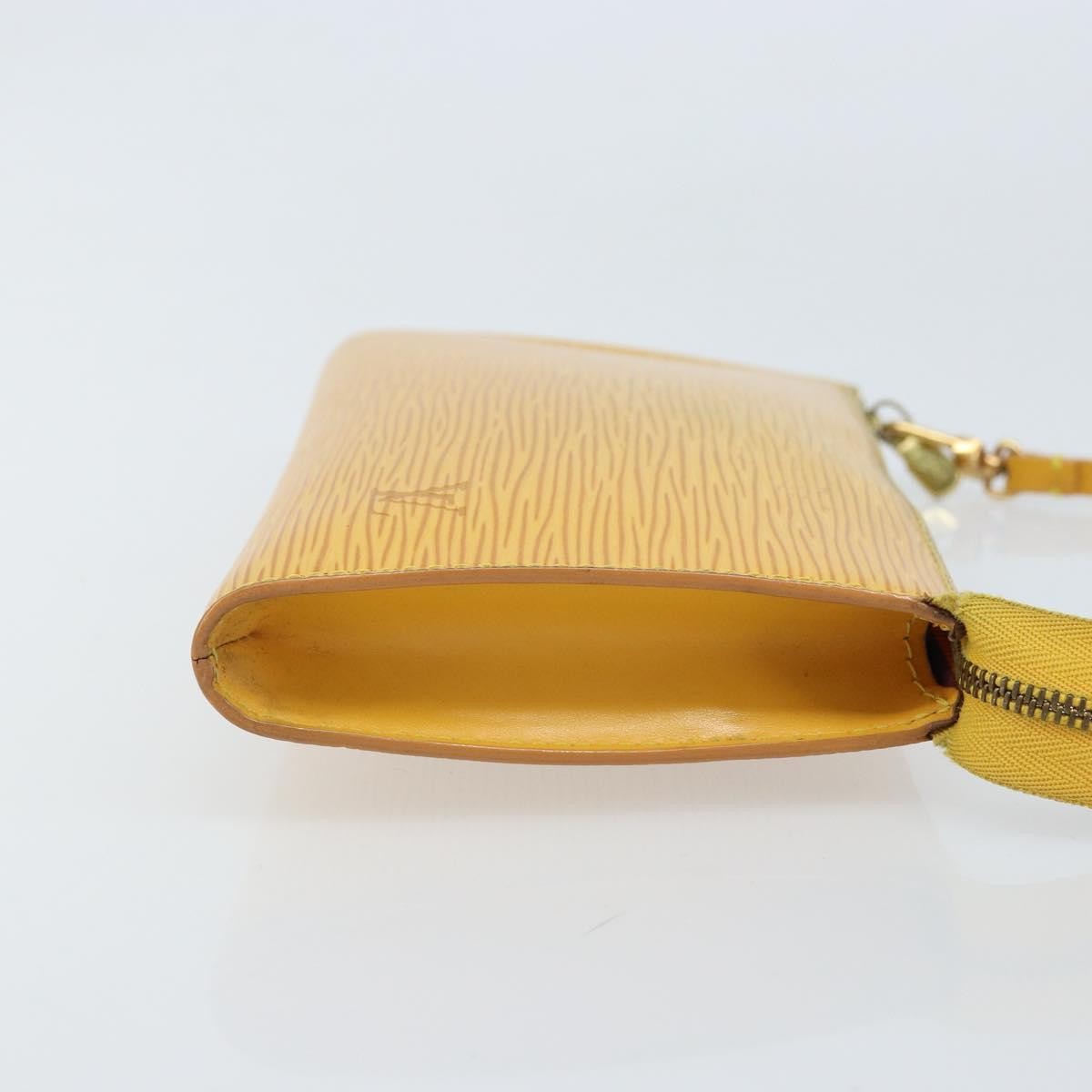 Louis Vuitton Pochette Accessoires Epi Leather Yellow Leather Clutche & Pouche Bag